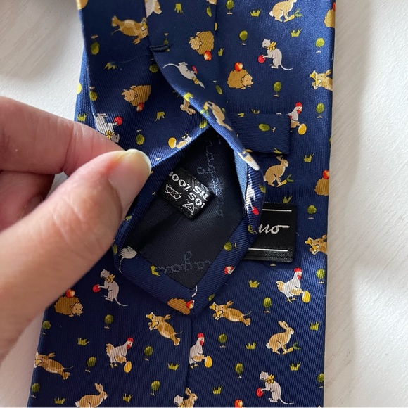 Salvatore Ferragamo Animal Bunny chicken Hedgehog Men’s Neck Tie - Picture 7 of 7